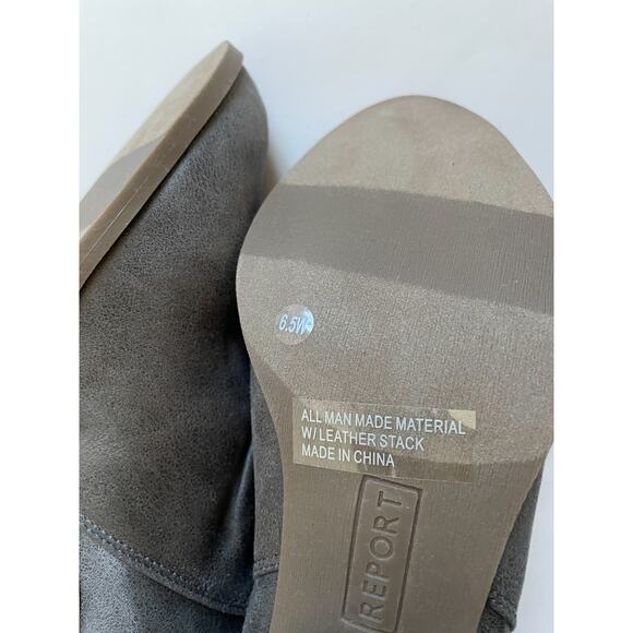 Report Scrunch Heeled Booties Boots Gray Brown Size 6.5 NEW - Picture 9 of 9